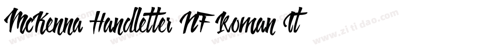 McKenna Handletter NF Roman Italic字体转换